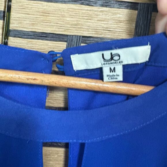 Ya Los Angeles Blue And White Pleated Maxi Dress Size Medium - Picture 7 of 7